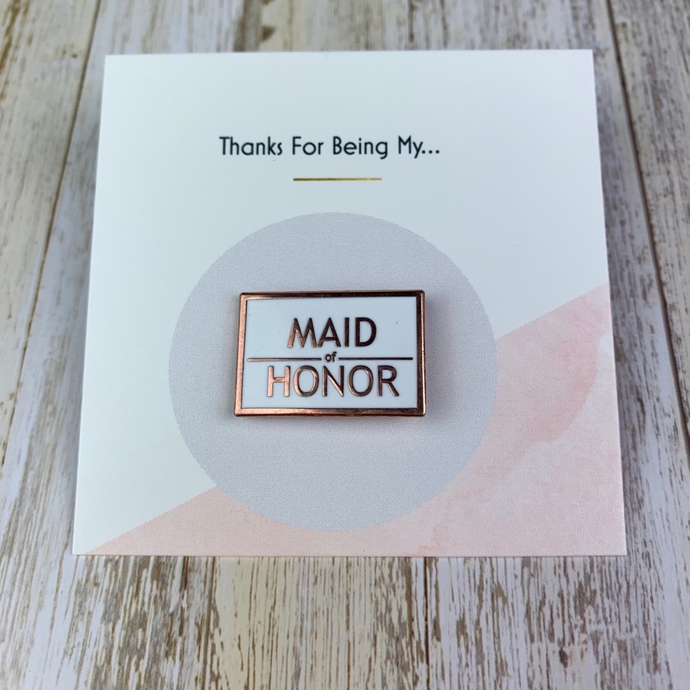 Maid of Honor Enamel Pin Rose Gold
